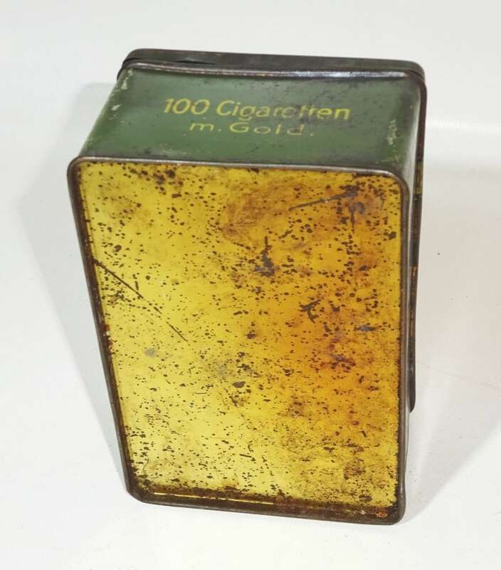 Alte Blechdose Rudolf von Habsburg Xantos Dresden 100er Zigaretten 