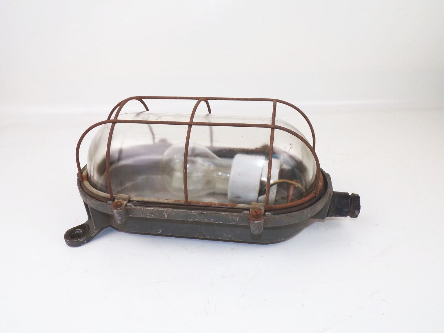 Alte Bunkerlampe Gitter Ex Geschützt E27 Loft Industrie Design 
