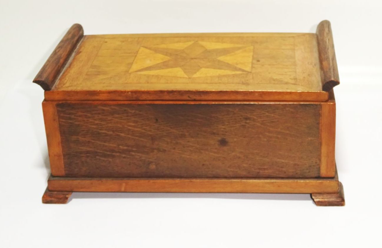 Schatulle Holz Furnier Schmuckschatulle Box Deko