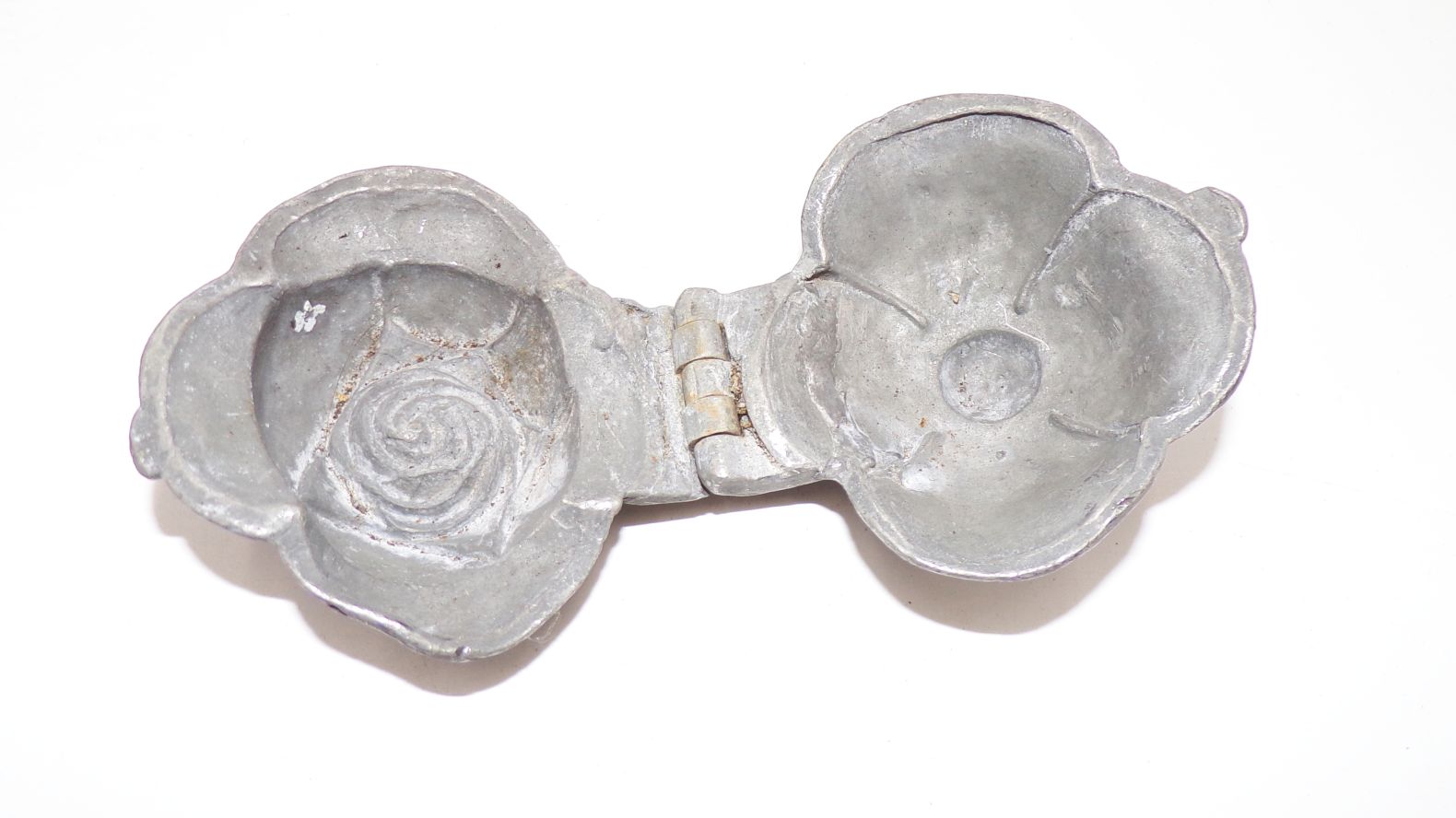 Alte Marzipanform Rose Form aus Zinn für Torten Pralinen Schokolade Eis 