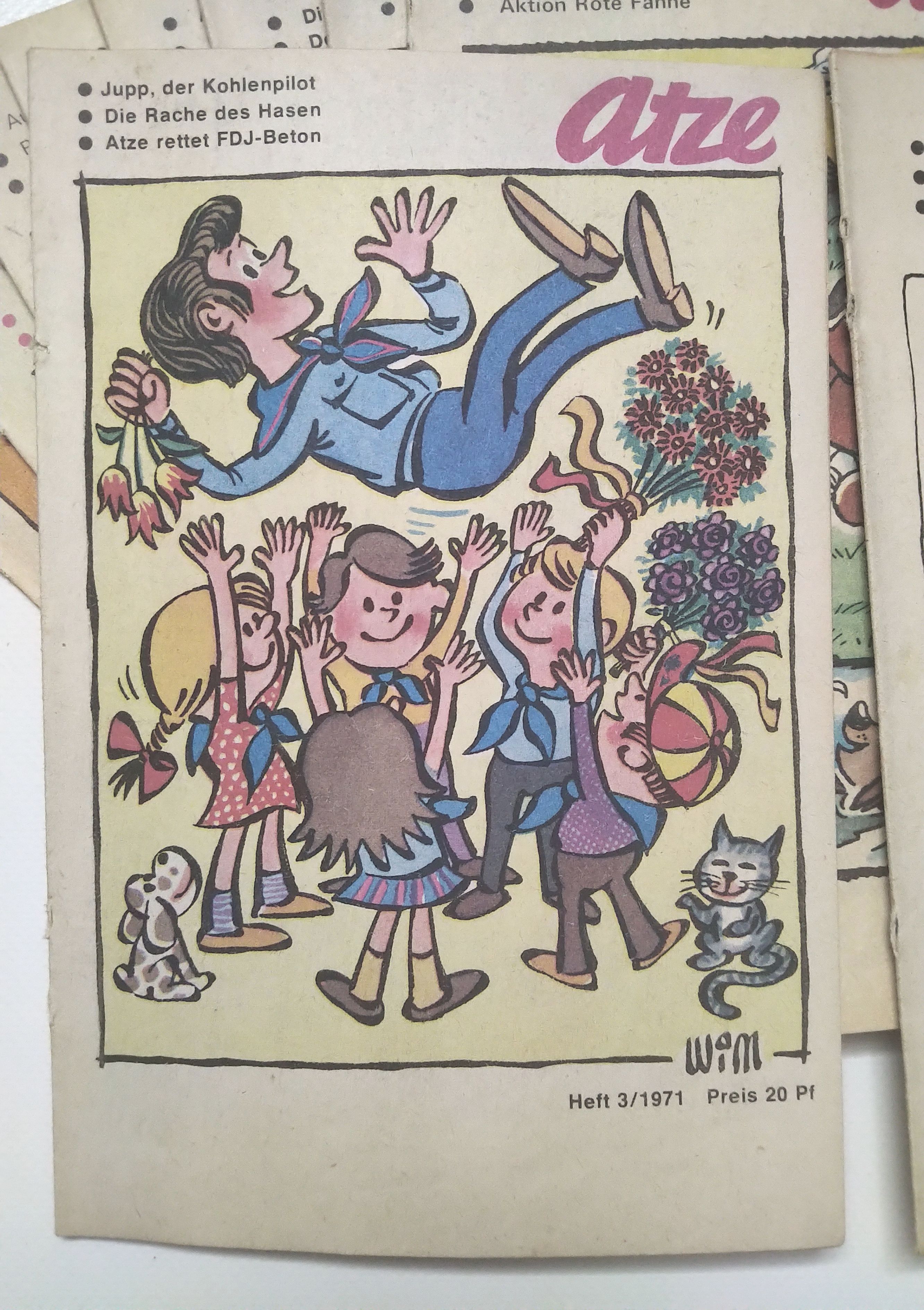 Atze Jahrgang 1971 DDR Kinder Comics 12 Hefte 
