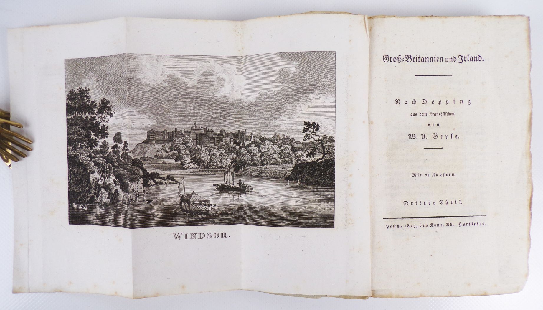  Miniaturgemälde aus der Länder und Völkerkunde 1827 Großbritannien Irland