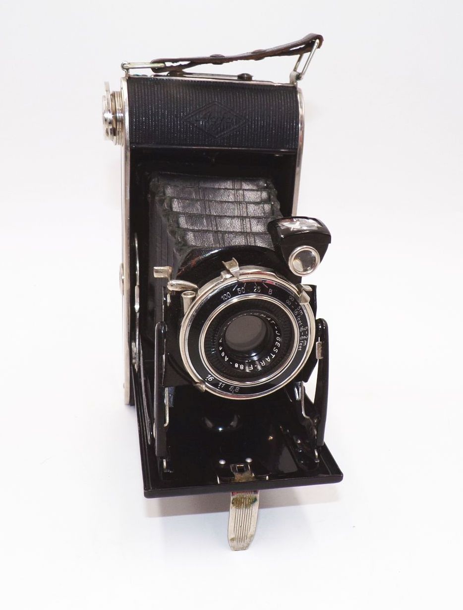 Agfa Billy Record mit Tasche Antik Kamera Klappkamera Requisit Deko