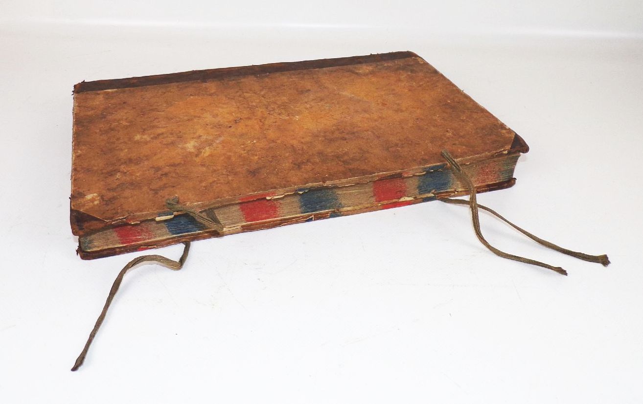 Altes Buch Büttenpapier Unbeschrieben Restaurierung blanko um 1800