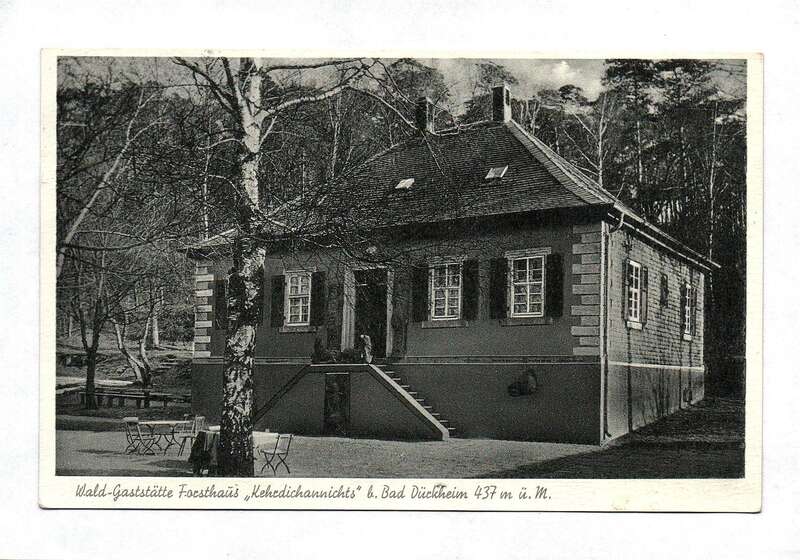 Ak Wald Gaststätte Forsthaus Schloss Kehrdichannichts Bad Dürkheim 1954