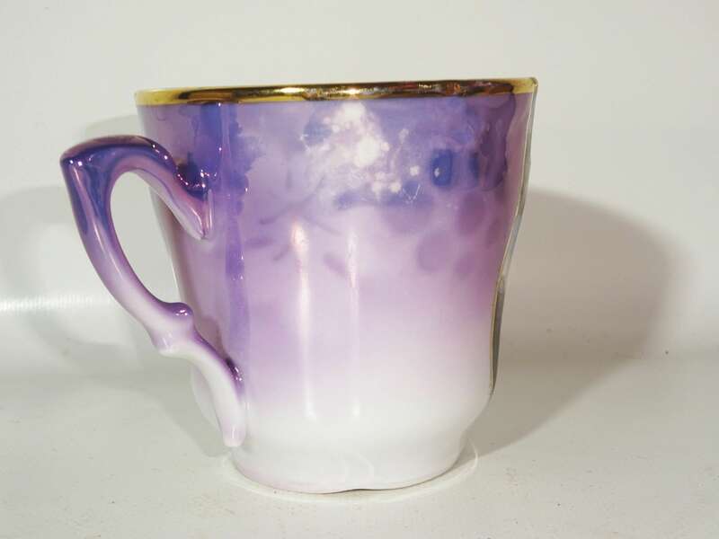 Alte Andenkentasse Obercunnersdorf Oberlausitz Sachsen 1900er Gedeck Porzellan