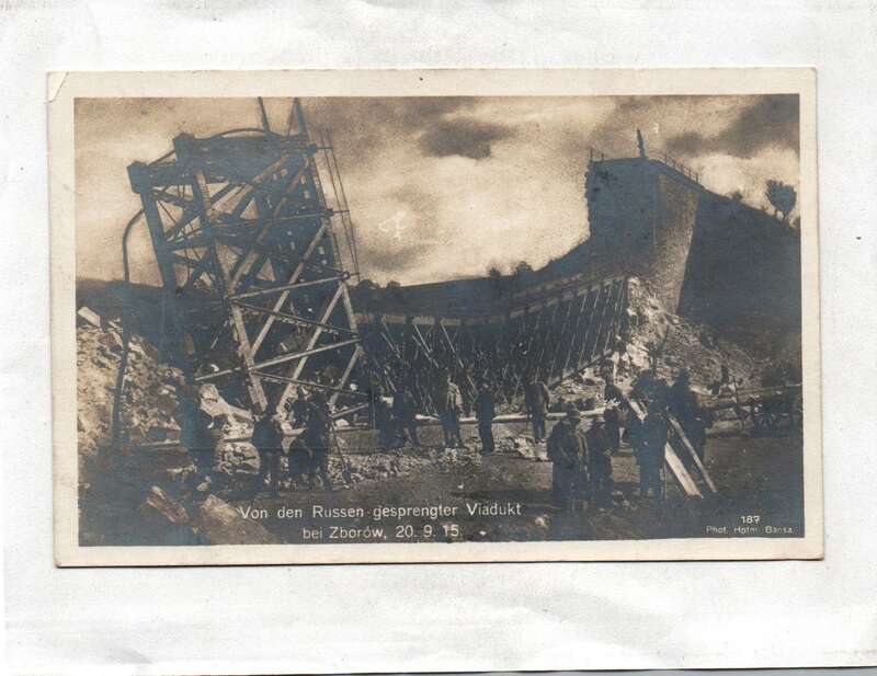 Ak Von den Russen gesprengter Viadukt bei Zoborów 20.9.1915