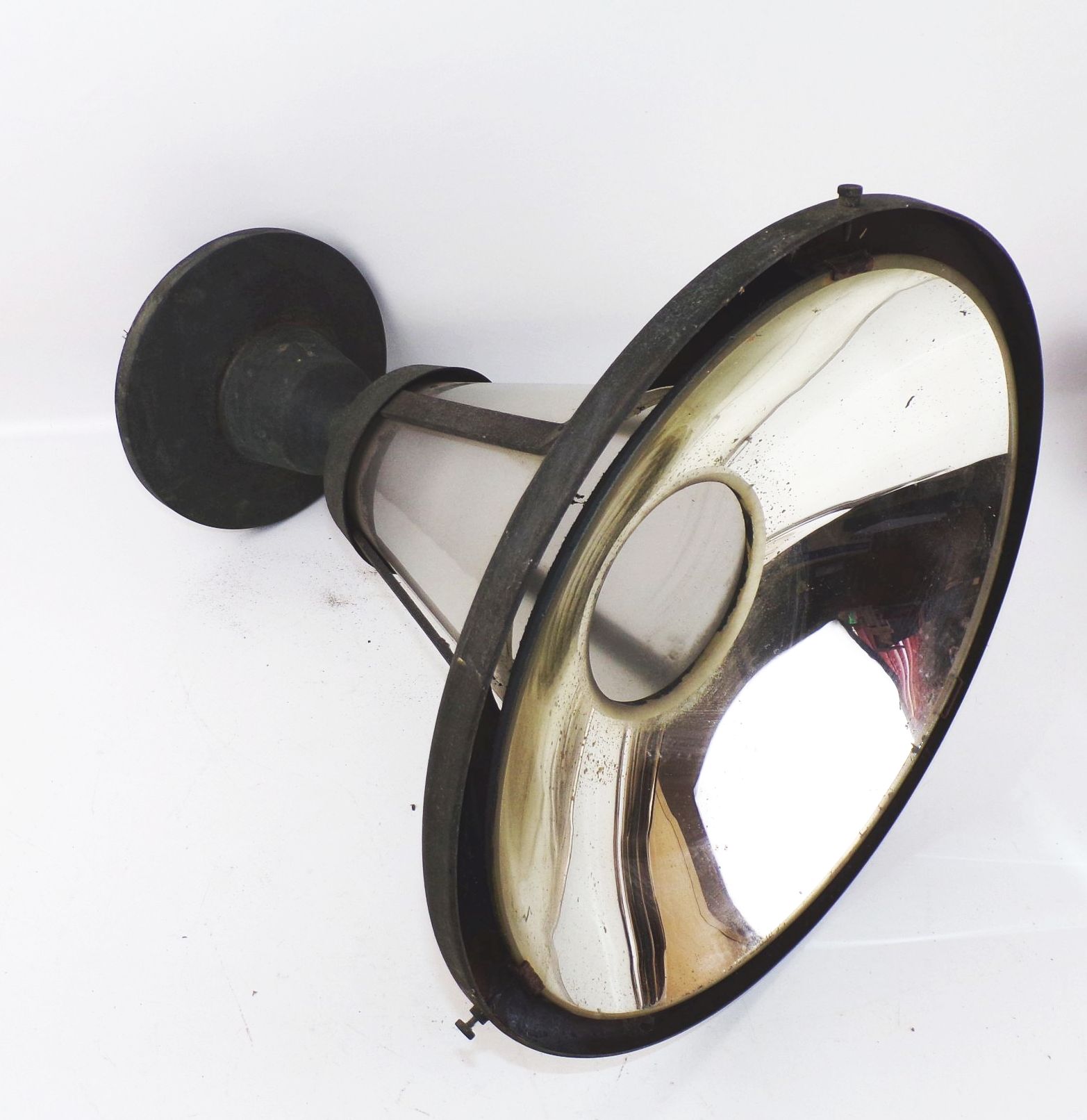 Alte Lampe Deckenleuchte Luzette Glas Metall E40 Industriedesign Loft 