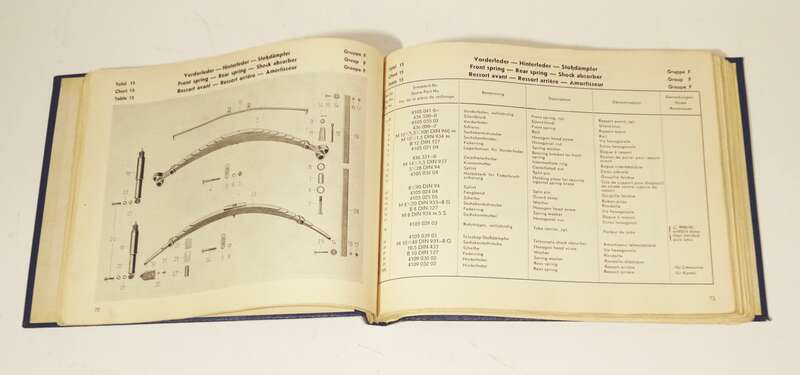 Ersatzteile Liste Trabant VEB Sachsenring Auto DDR Trabi 1959