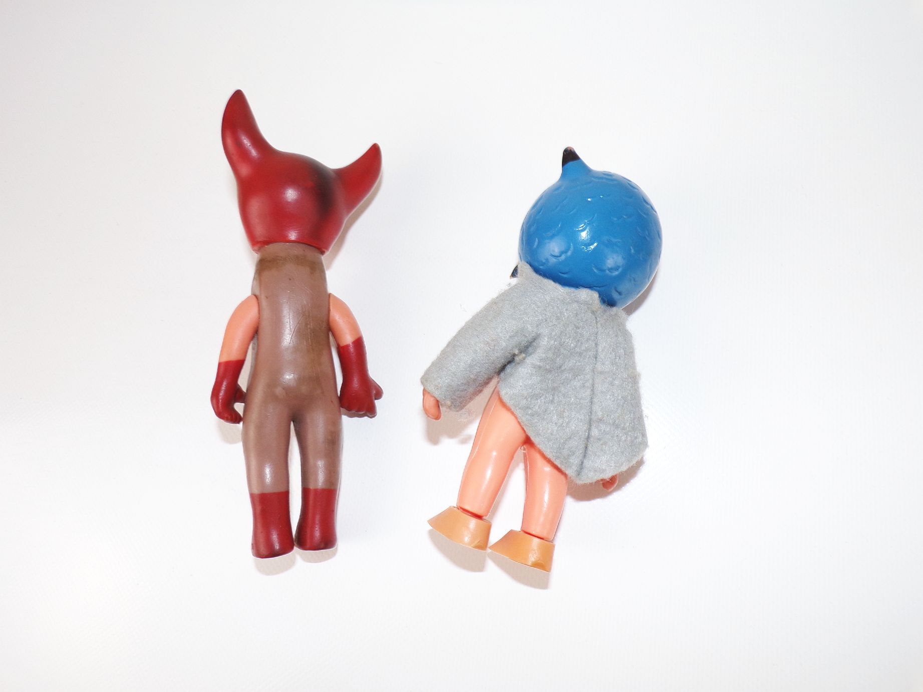 DDR Spielzeug Figuren Herr Fuchs und Eule oder Uhu