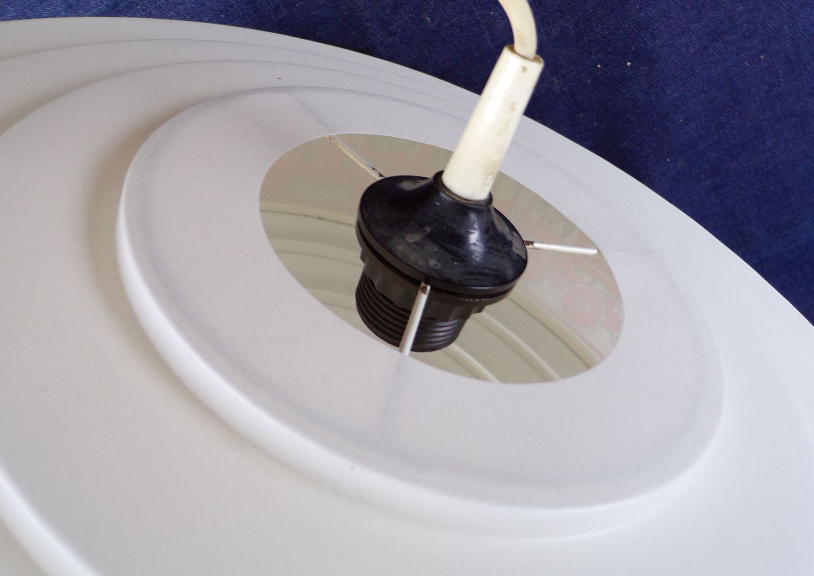 Alte Deckenleuchte Kinder Eisenbahn Rund E27 Kunststoff Lampe 