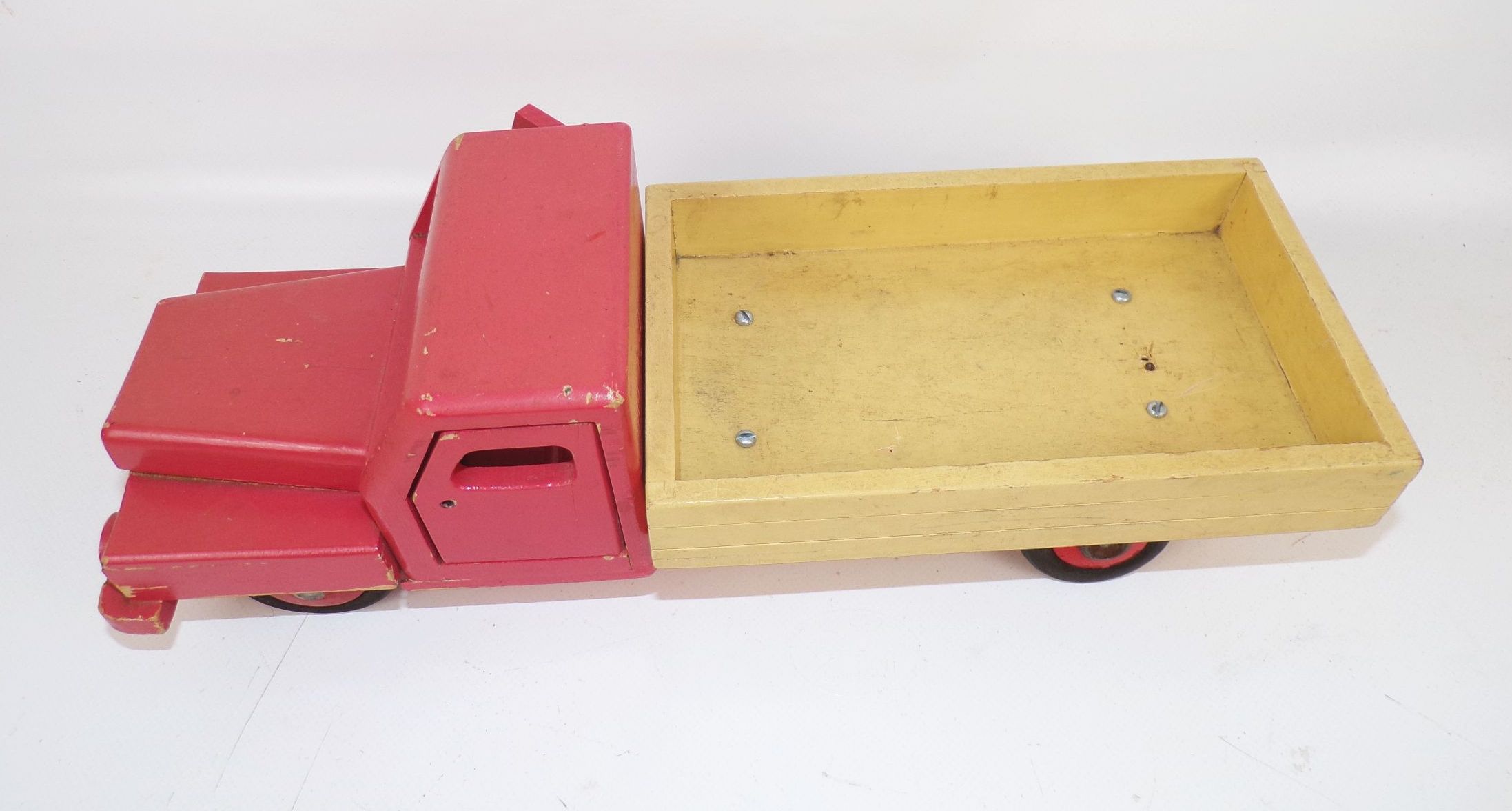 Wolfi Pritschenwagen LKW Laster Woldemar Fischer Pobershau DDR Holzspielzeug