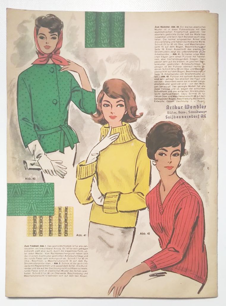 Mode Zeitschrift aus Garn und Wolle Nr 52 mit Schnittmusterbogen Mode Zeitschrift aus Garn und Wolle Nr 52 mit Schnittmusterbogen