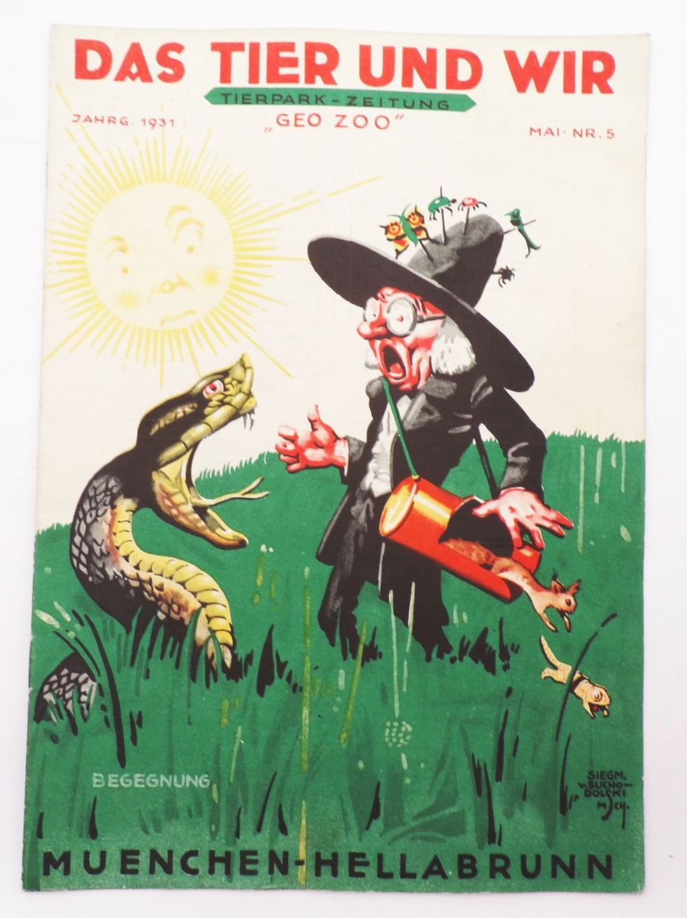 Das Tier und Wir Tierpark Zeitung Geo Zoo München 1931 Nr 5 Suchodolski 