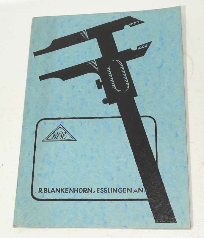 Katalog Blankenhorn Esslingen Meßwerkzeuge Meßmittel Meßgeräte 1930er !