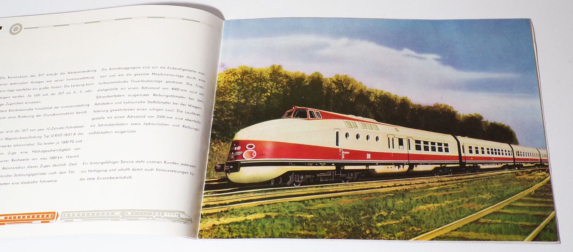 Schnelltriebwagen STV 18.16 VEB Waggonbau Görlitz Reklame Broschur 