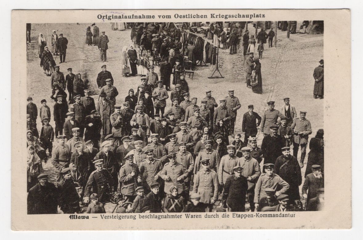 Feldpost Ak Mlawa Masowien Polen Versteigerung beschlagnahmter Waren 1 Wk