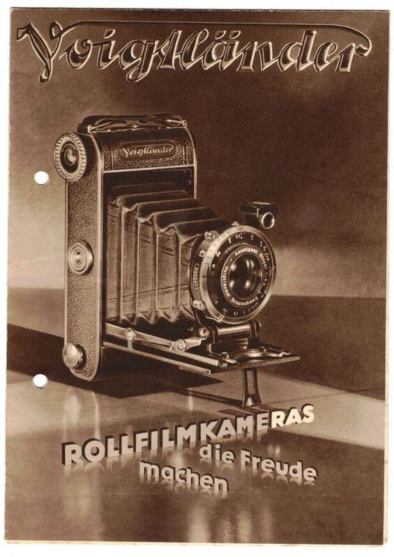 Altes Prospekt Voigtländer Rollfilmkamera 1930er Fotoapparate  Print Werbung
