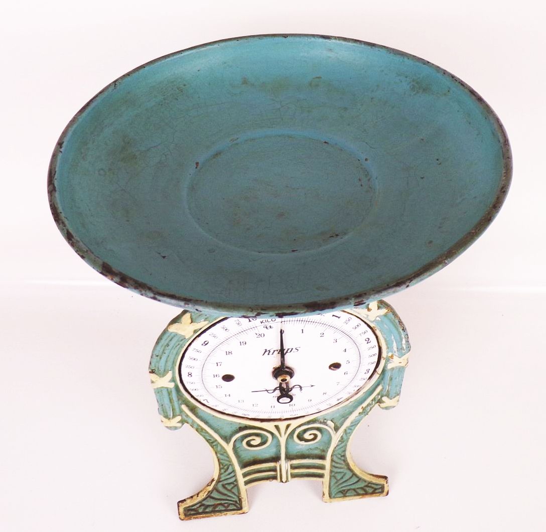 Alte Krups Tellerwaage antike Waage Jugendstil Küchenwaage Deko Alte Krups Tellerwaage antike Waage Jugendstil Küchenwaage Deko