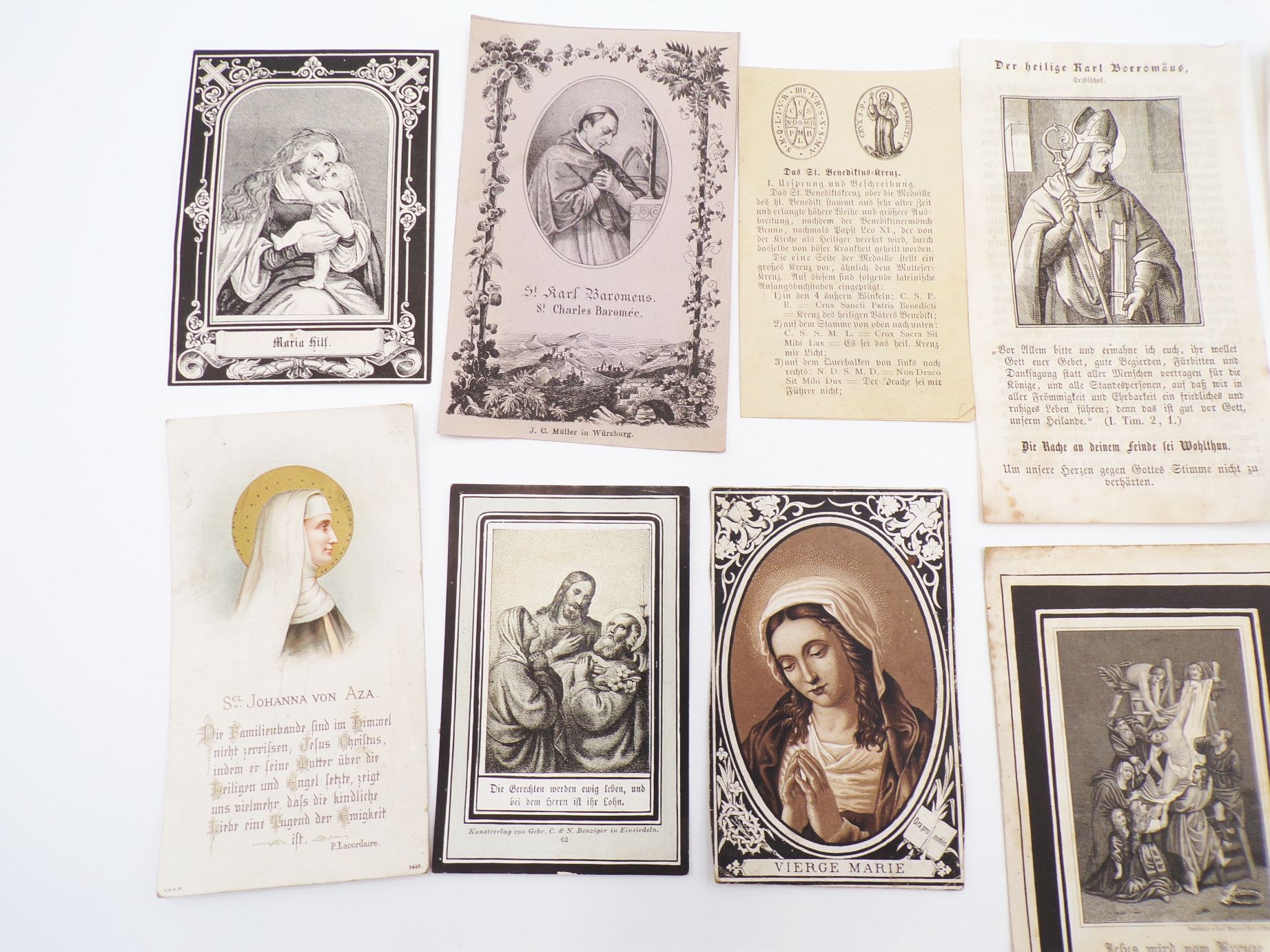 Lot alte Heiligenbilder Andachtsbilder Sterbebild 