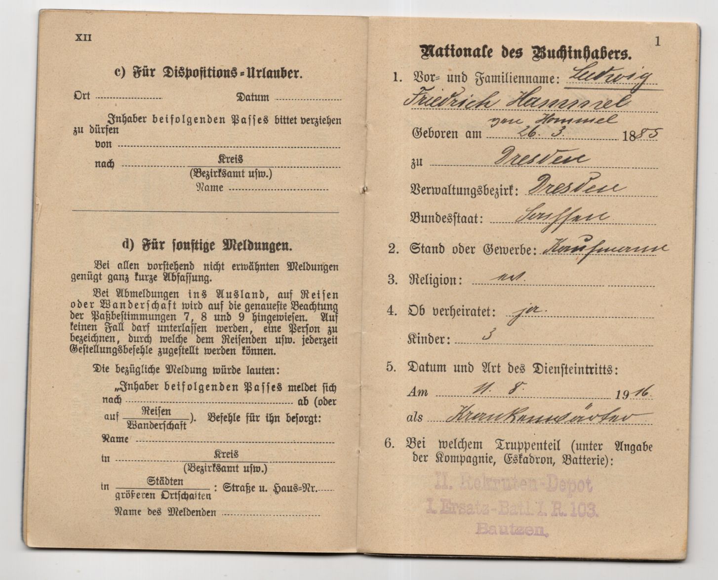 Militärpass 1 Weltkrieg Kurland Beresina Militärpass 1 Weltkrieg Kurland Beresina