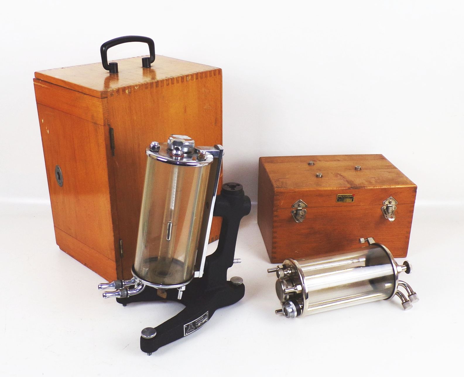 Höppler Viskometer Viscometer Holzkoffer DDR Meßgerät 2 St Medingen