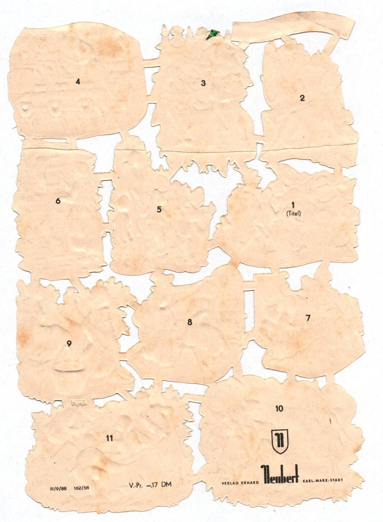 Oblaten Bogen Schneewittchen Märchen Neubert Karl Marx Stadt 1958 DDR Oblaten Bogen Schneewittchen Märchen Neubert Karl Marx Stadt 1958 DDR