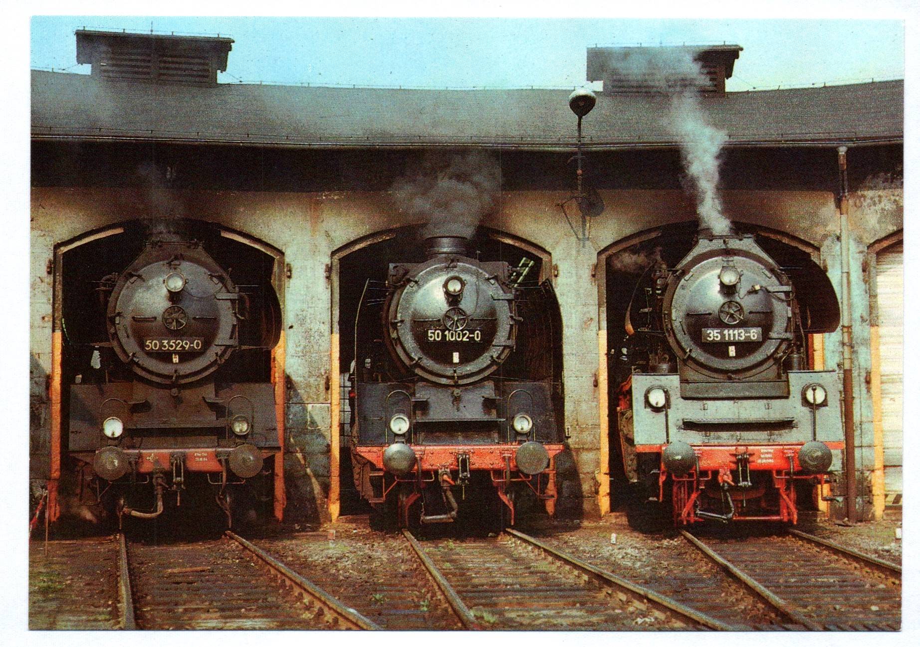 Foto Ak Bahnbetriebswerk Nossen 1985 Dampfloks 50 3529-0 Foto Ak Bahnbetriebswerk Nossen 1985 Dampfloks 50 3529-0
