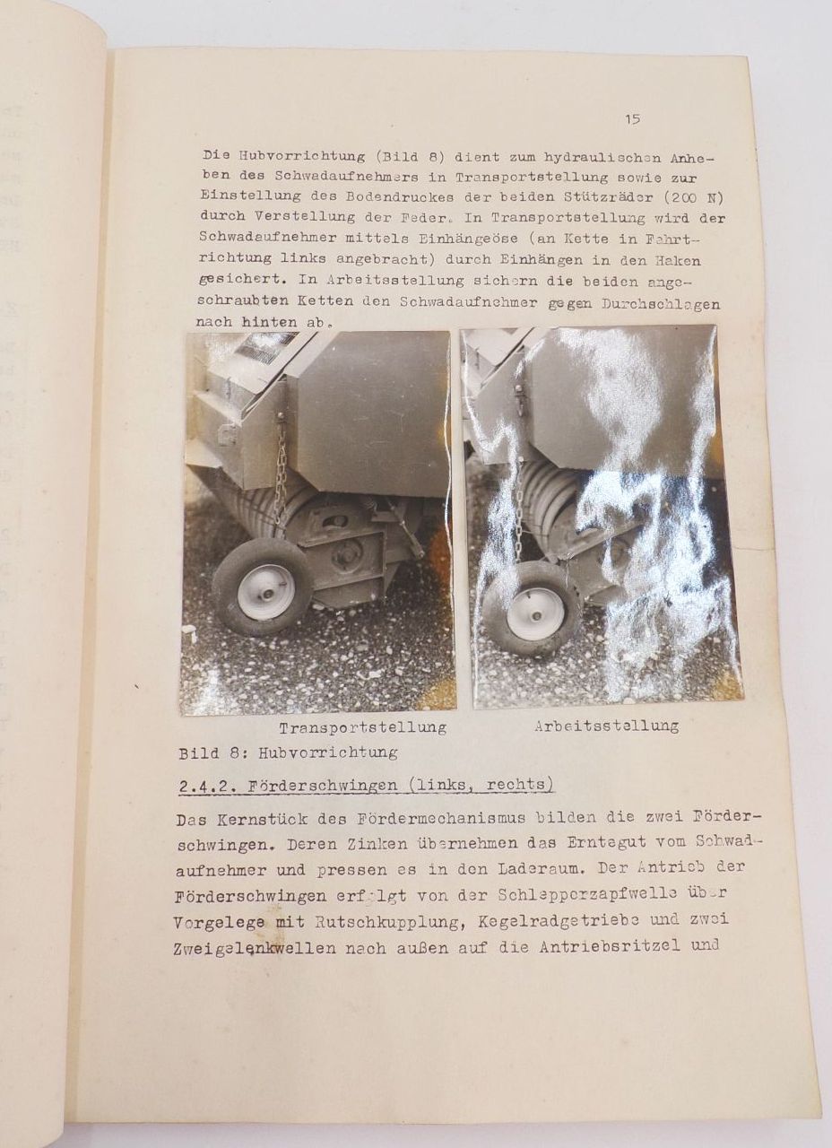 Bedienungsanleitung Ladewagen HTS 71 04 Anlagenbau Mihla Fotos Manuskript Bedienungsanleitung Ladewagen HTS 71 04 Anlagenbau Mihla Fotos Manuskript