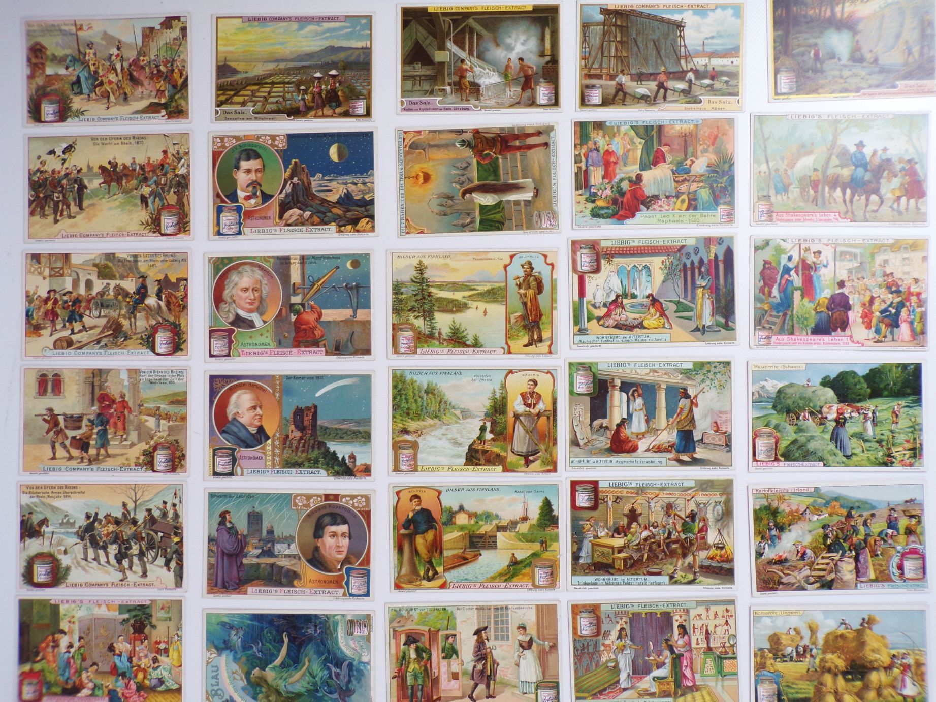 Konvolut Liebig Sammelbilder 60 Stück um 1900 
