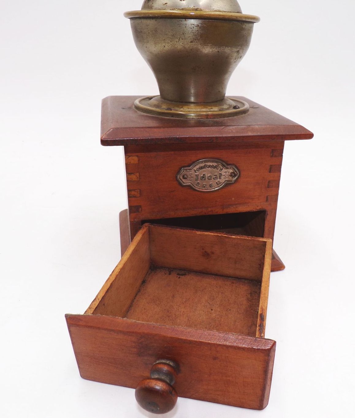 Alte Kaffeemühle Leinbrock Ideal DRGM Holz Drehkurbel Landhaus Antik Deko Alte Kaffeemühle Leinbrock Ideal DRGM Holz Drehkurbel Landhaus Antik Deko