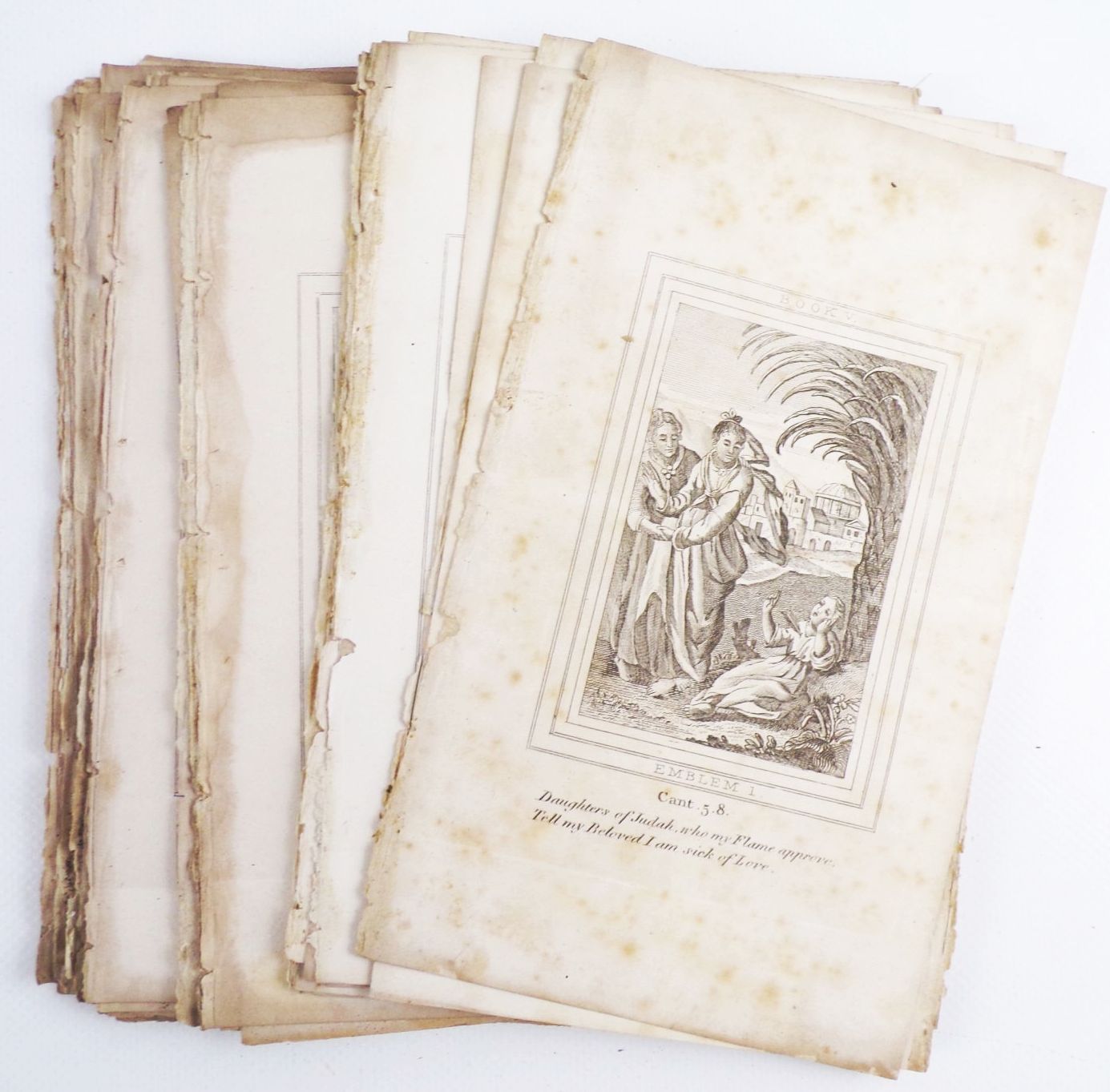 Konvolut Stiche Religion 1824 aus Emblems Divine and Moral