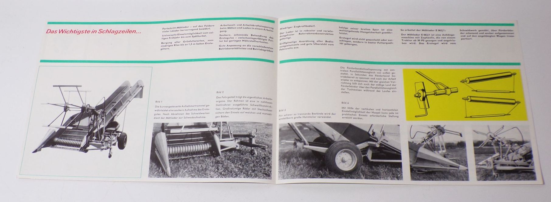 Mählader E062 Fortschritt Prospekt 1971 DDR Landtechnik 