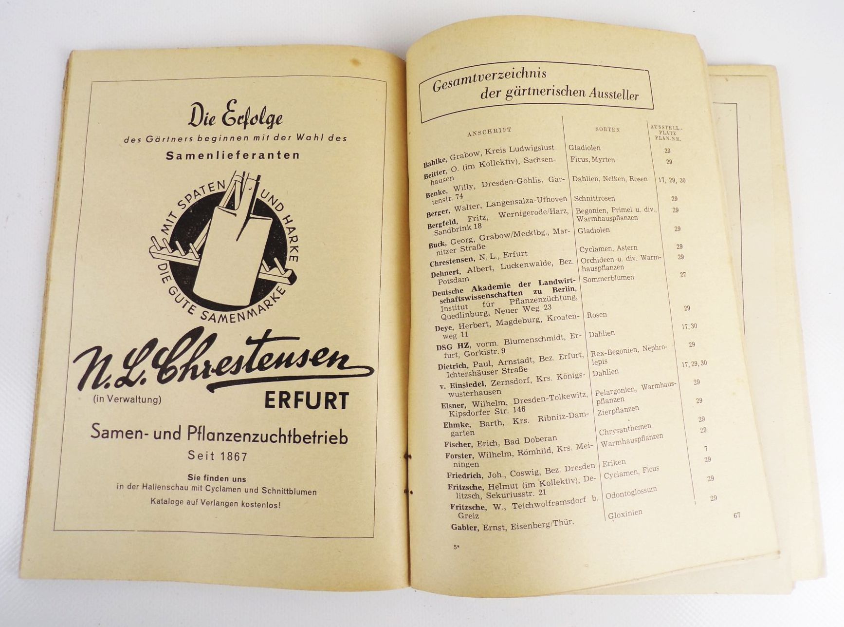 Leipzig Gartenbau Ausstellung 1953 DDR