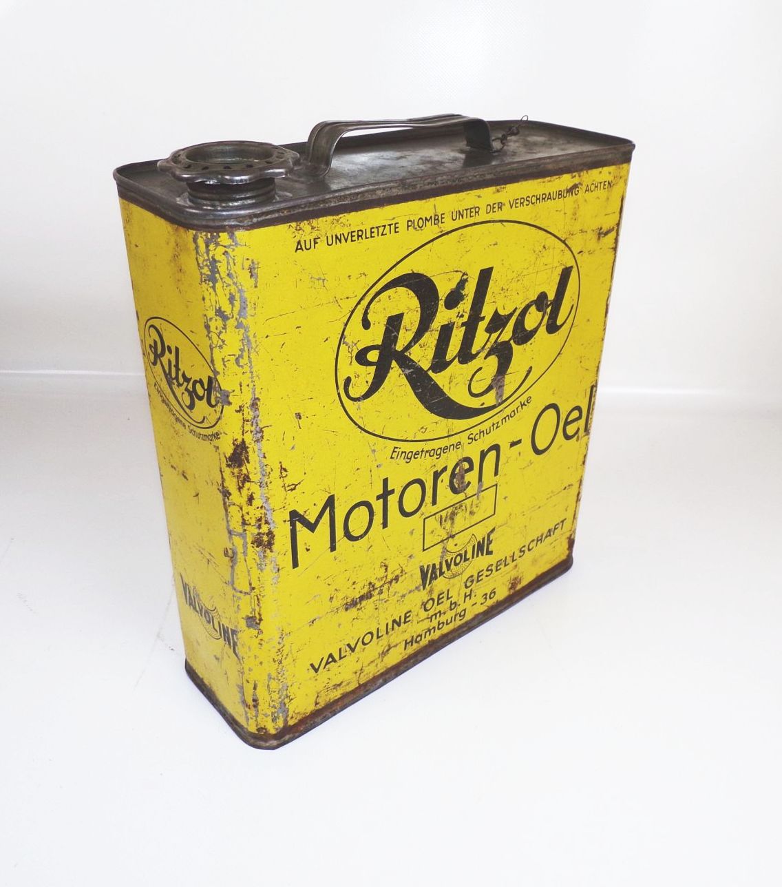 Alte Öldose Ritzol Valvoline Kanister Blechdose Reklame Sammler