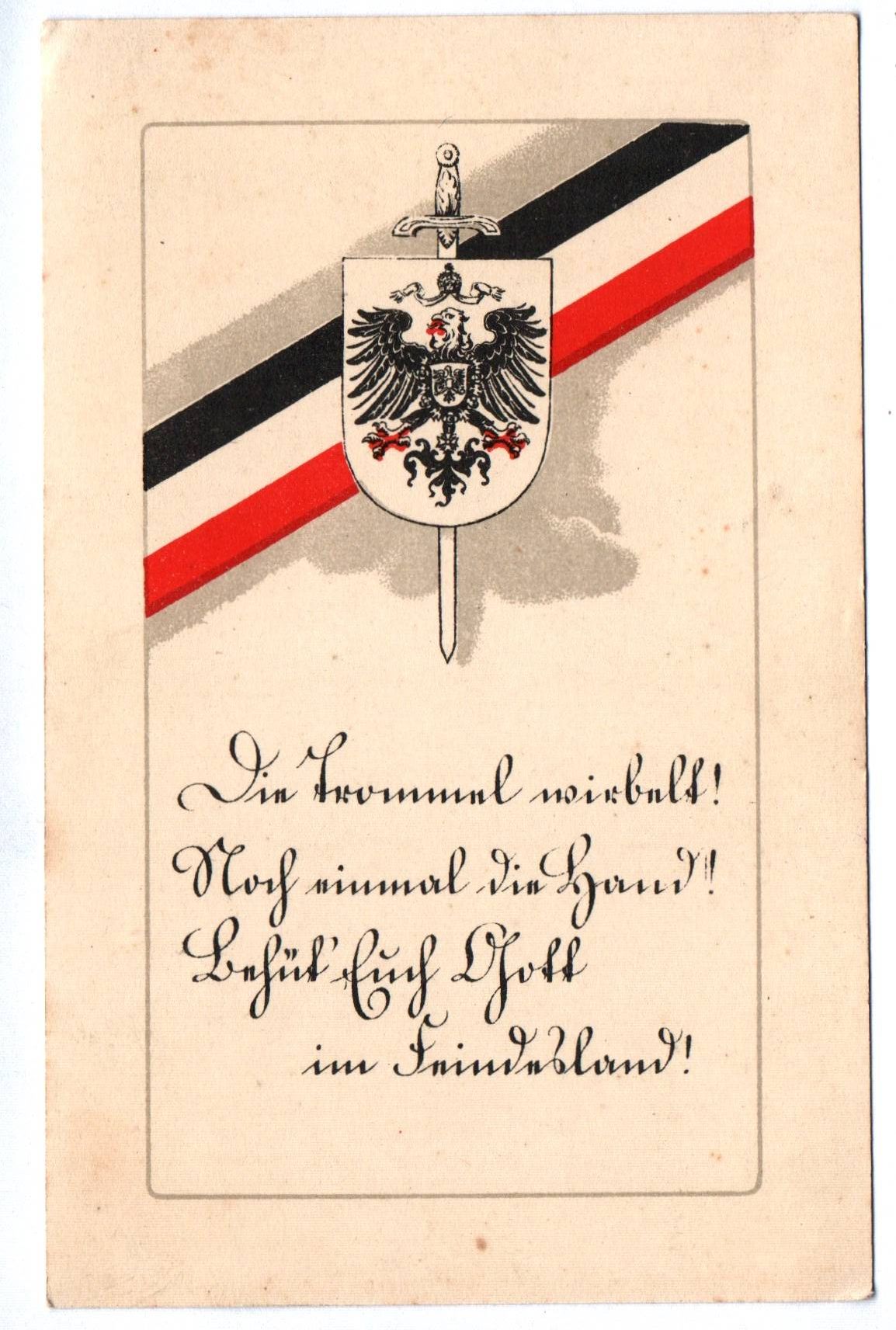 Feldpost 1915 Fahne Wappen Preußen Die Trommel wirbelt 1 Wk