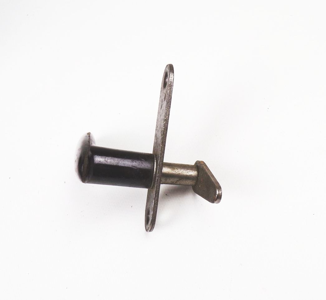 Alter Fenstergriff Fensterolive mit Beschlag Schwarz Bakelit Art Deco Bauhaus 