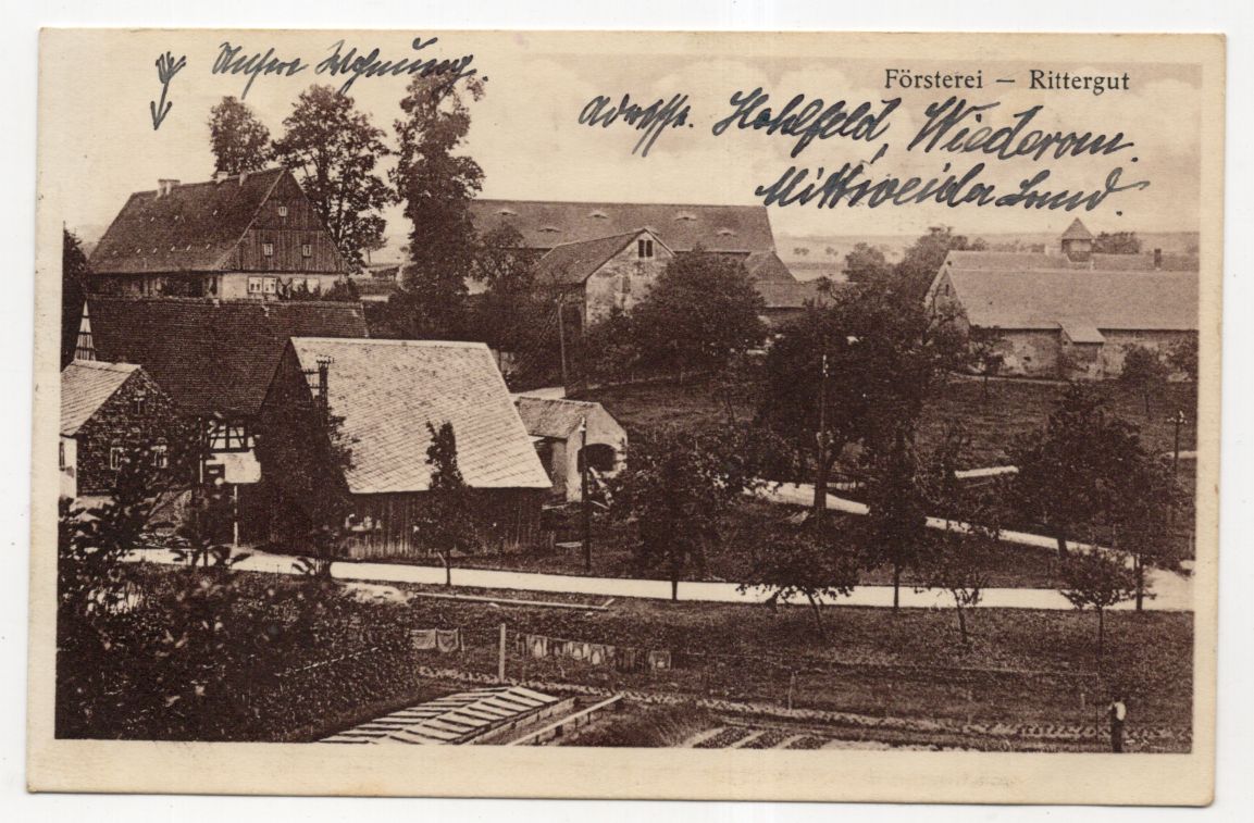 Ak Wiederau Försterei Rittergut 1929