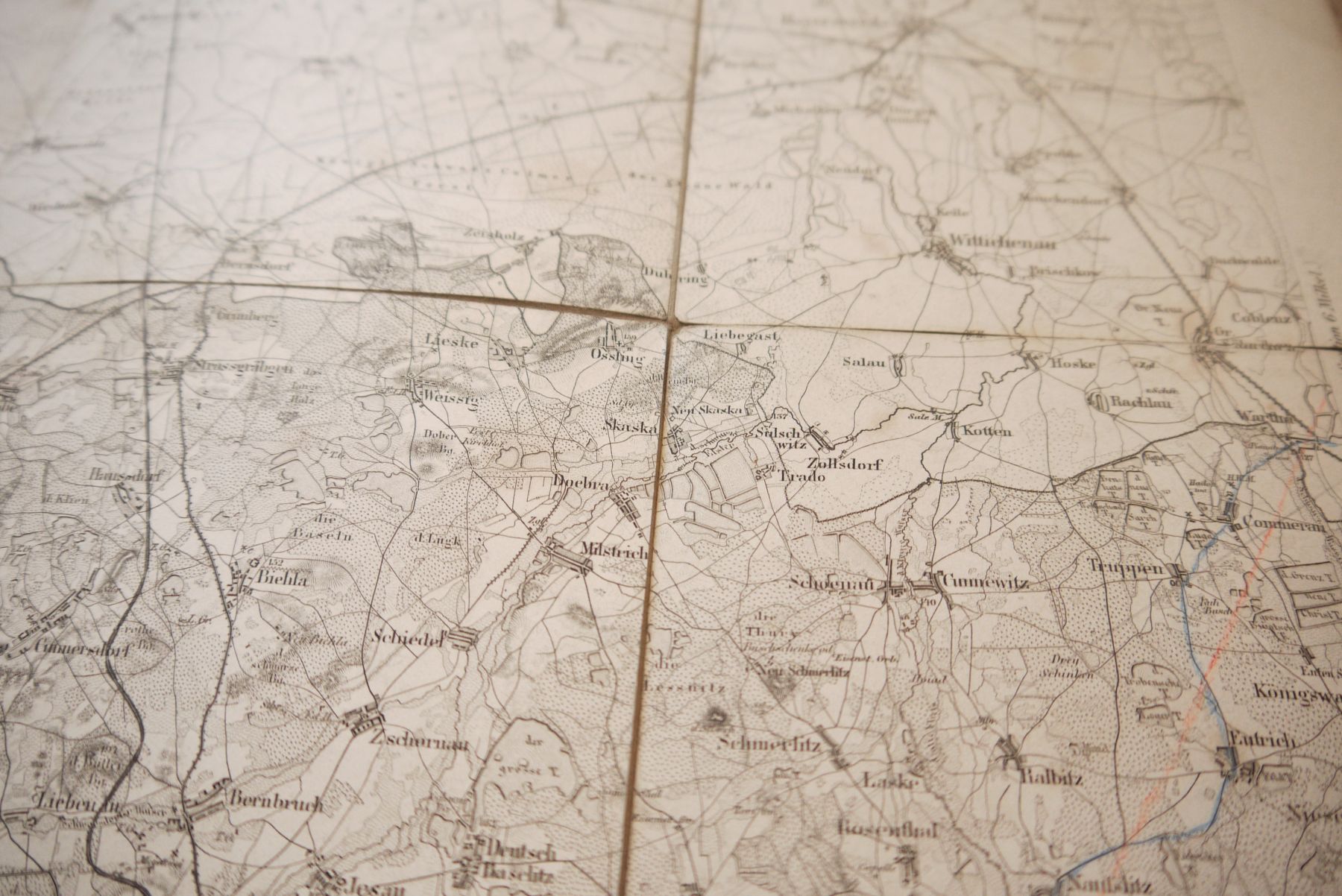 Karte Camenz 1862 Section 5 Kamenz alte Landkarte