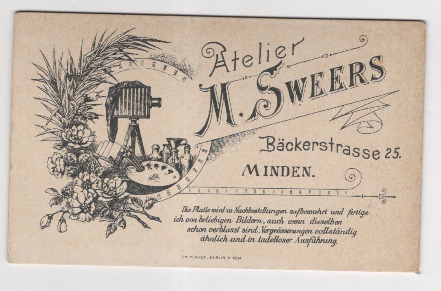 CDV Foto Kriegerdenkmal Minden um 1900 CDV Foto Kriegerdenkmal Minden um 1900