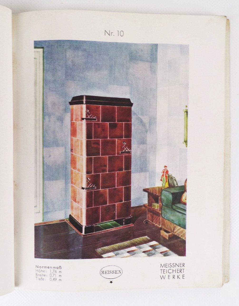 Meißen Teichert Werke Katalog Musterbuch Antik 1930 er Ofen Kachelofen