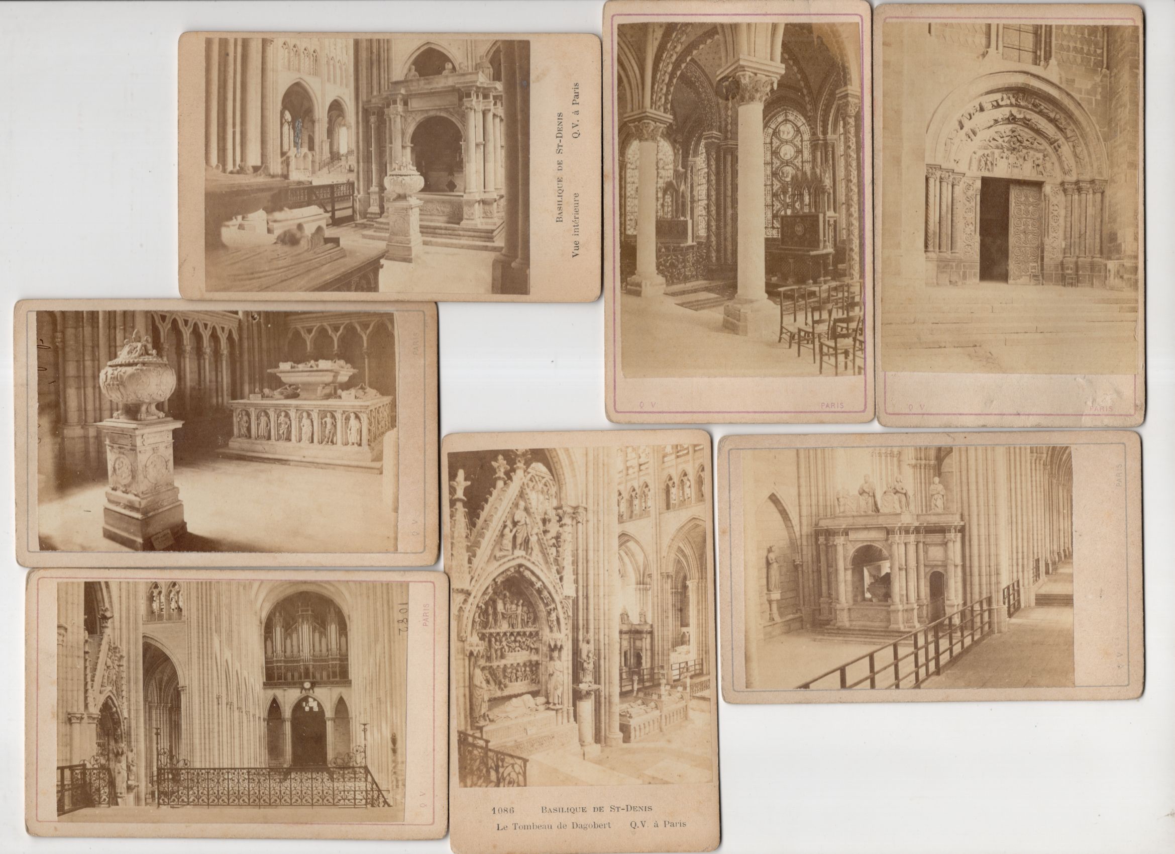 CDV Foto Kathedrale von Saint-Denis France photos um 1880