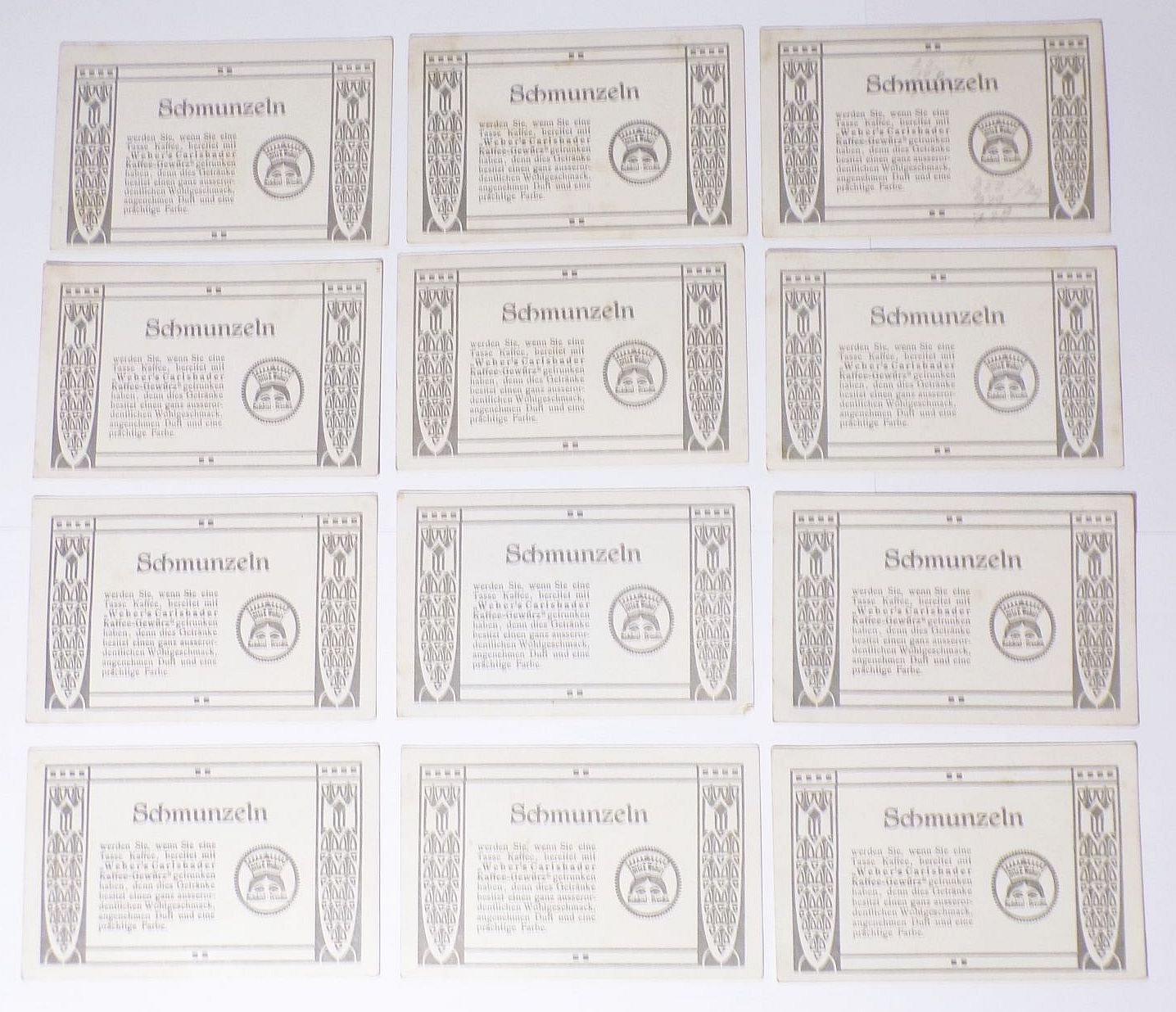 Otto Weber Radebeul Dresden Sammelbilder Serie Gebote des Anstandes 12 Stück 