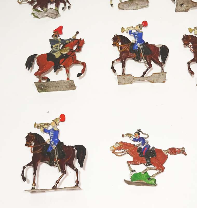Alte Zinnfiguren Trompeter Korp Königshusaren Regiment Nr 18 Zinnsoldaten