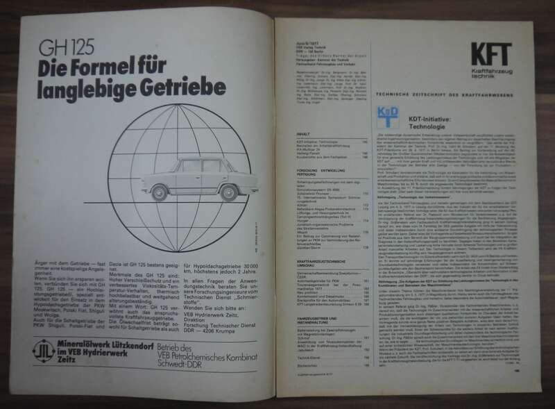 KFT Neuheiten am Multicar 24 Langstreckenbeurteilung Simson S 50 Juni 1977 Simson S 50