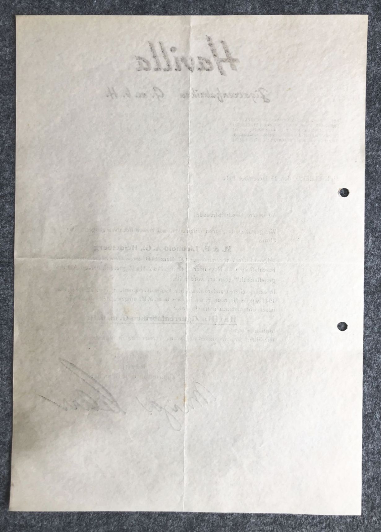 Mitteilung Namensänderung Havilla Zigarrenfabriken GmbH in Aktiengesellschaft 1941