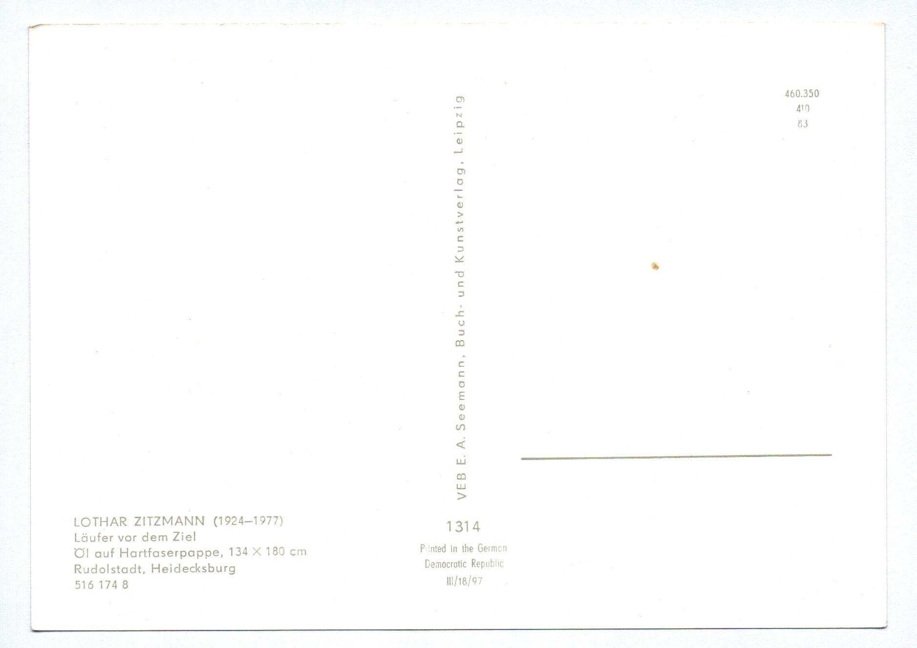 Künstler Ak Lothar Zitzmann Läufer vor dem Ziel