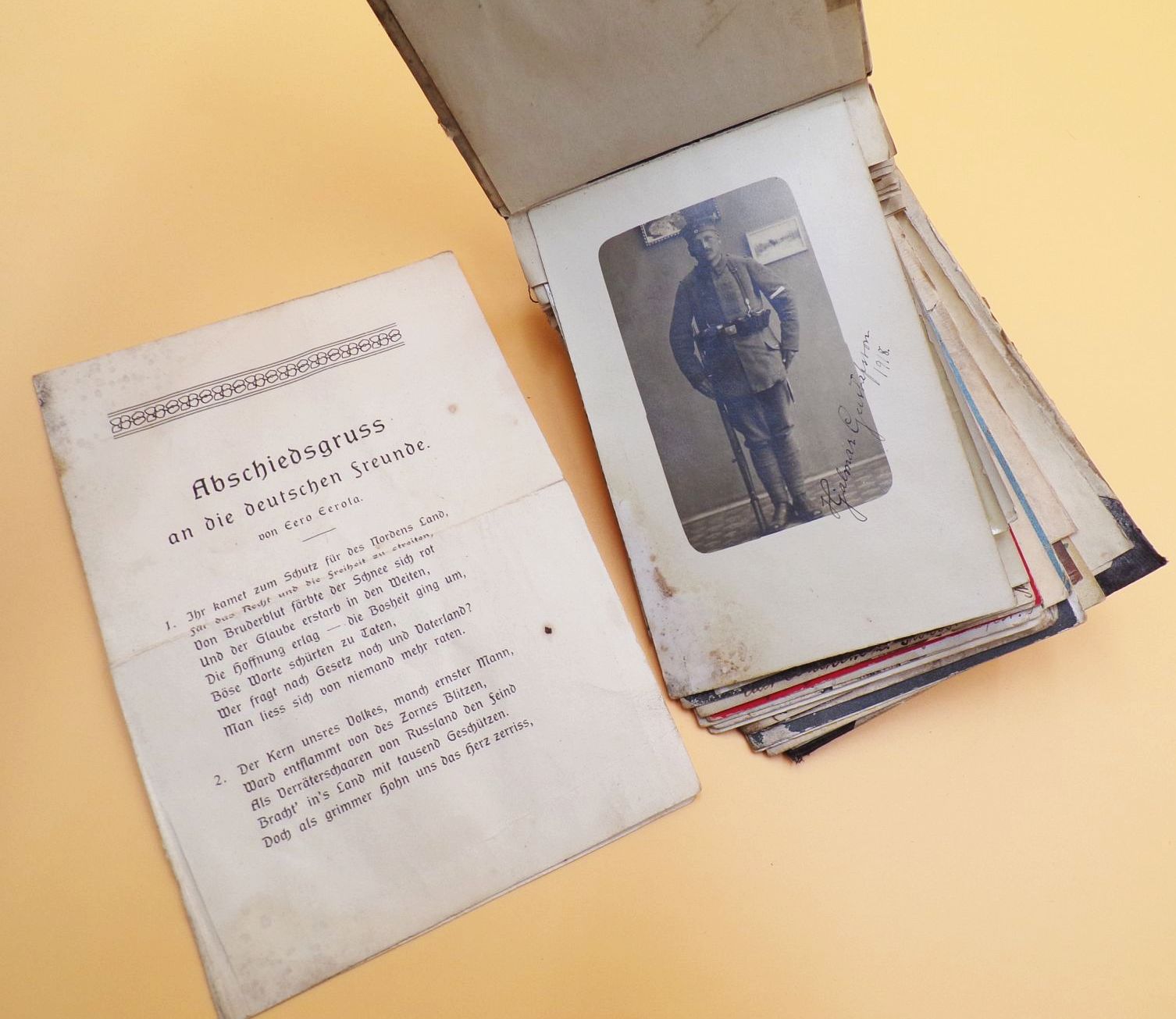 Fotoalbum Finnland 1 Weltkrieg bis 1919 Postkarten Fotos