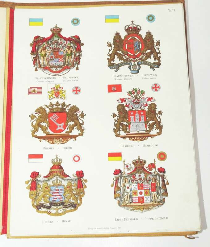 Die Staatswappen der bekanntesten Länder der Erde 1895 von Rosenfeld Heraldik