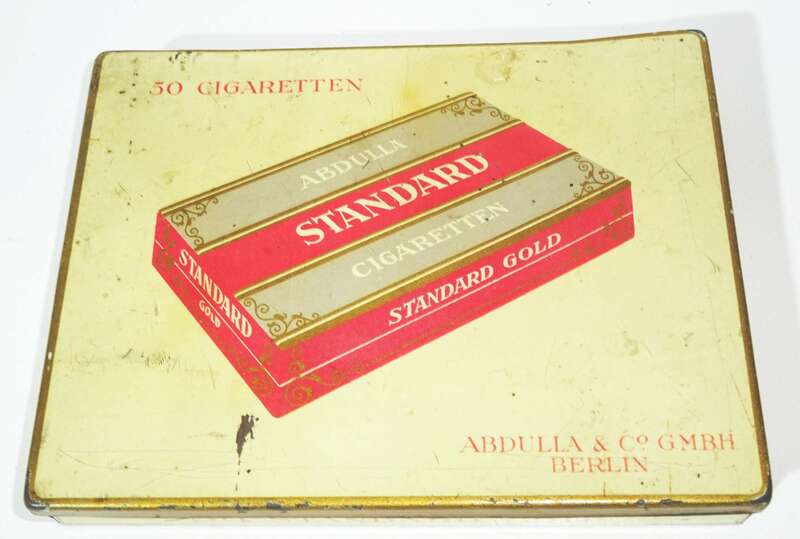 Alte Blechdose Abdulla Standard Cigaretten Berlin 1920er 1930er 